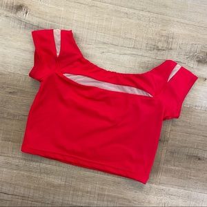 Red Balera dance crop top
